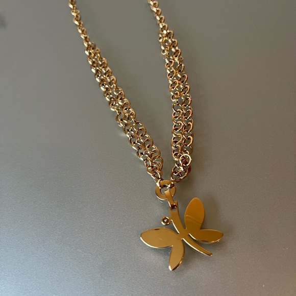 Folli Follie 🦋 Butterfly Gold Plated Necklace - Picture 4 of 6